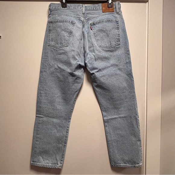 Levi’s 501 Rialto Jean Project Lightwash Pink Floral Hand Painted Jeans W32 L26 - Picture 4 of 8